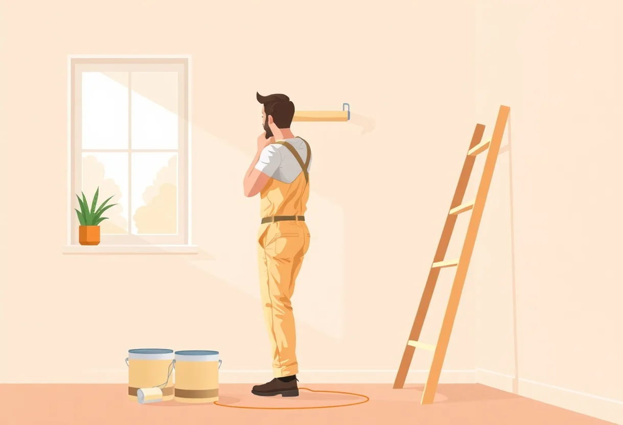 Peintre Plougastel-Daoulas 29470 en intervention sur un chantier